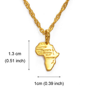 Africa Map Necklace