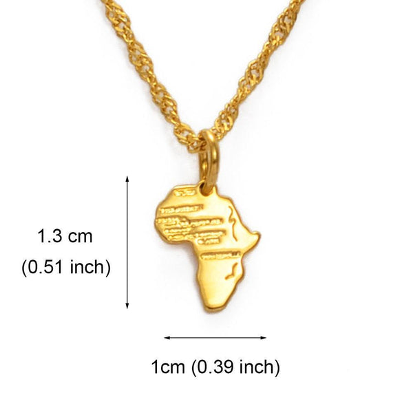 Africa Map Necklace