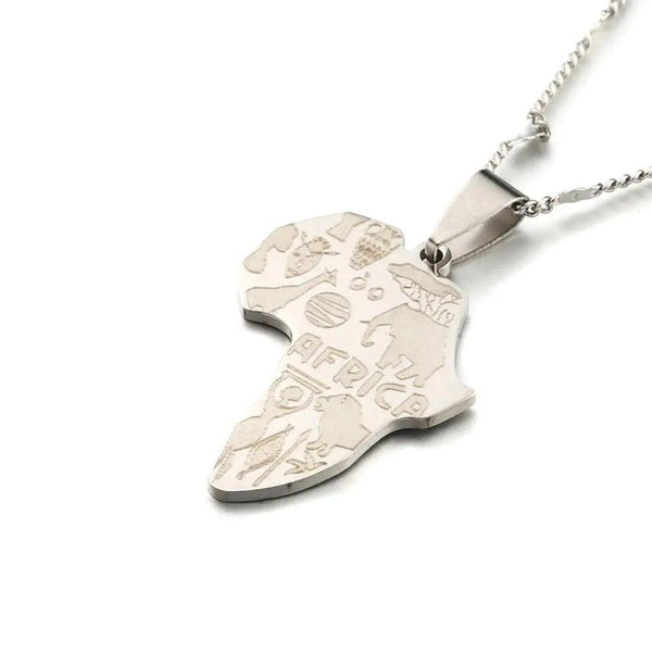 Africa Map Necklace