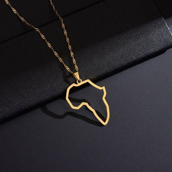 Africa Map Necklace