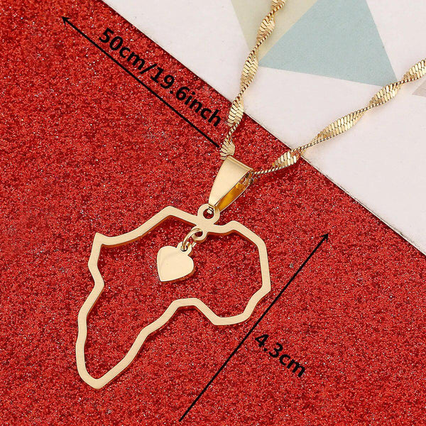 Africa Map Necklace