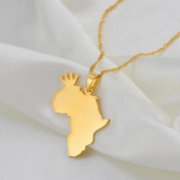 Africa Map Necklace