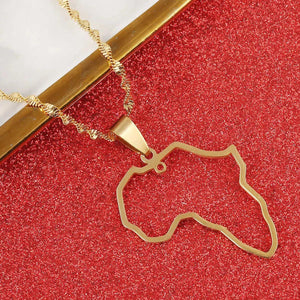 Africa Map Necklace