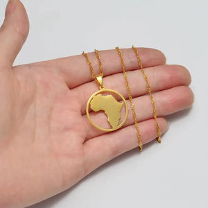 Africa Map Necklace