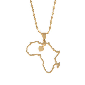 Africa Map Necklace