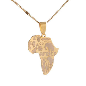 Africa Map Necklace