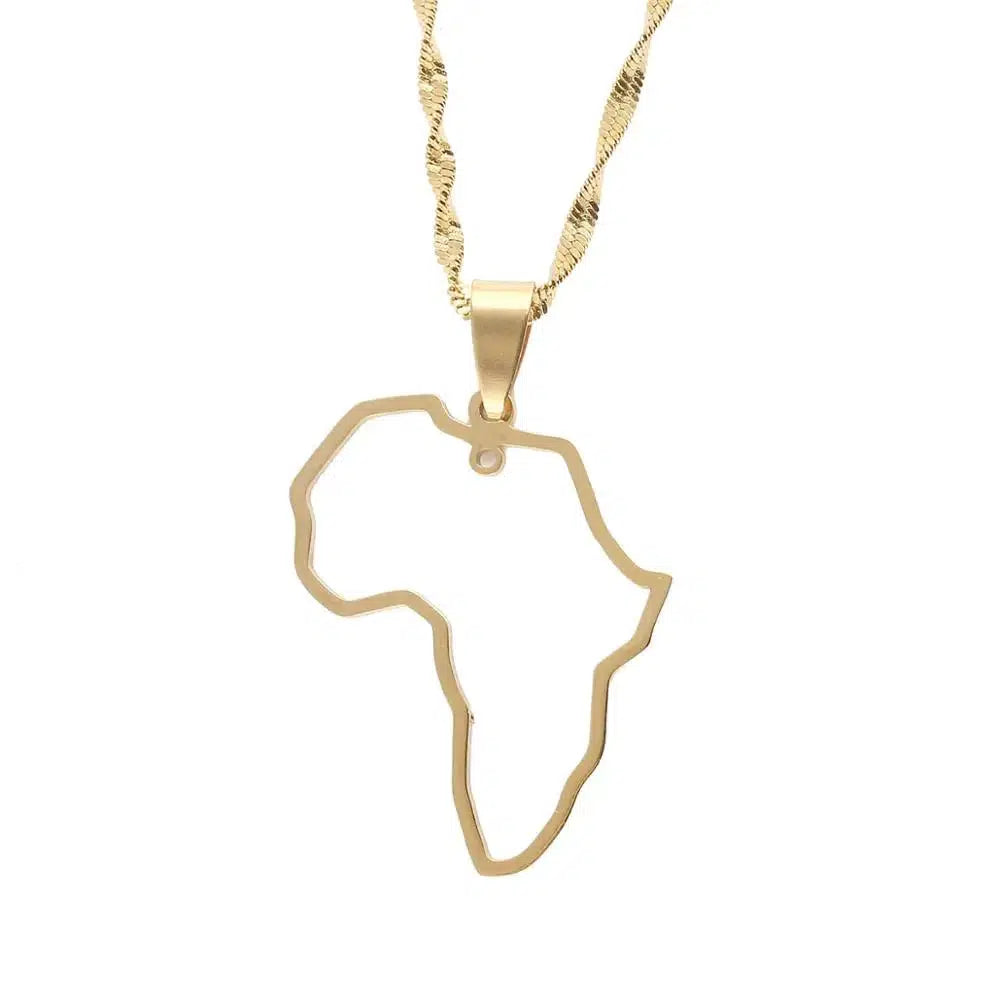 Africa Map Necklace