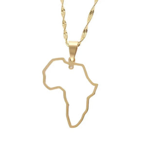 Africa Map Necklace