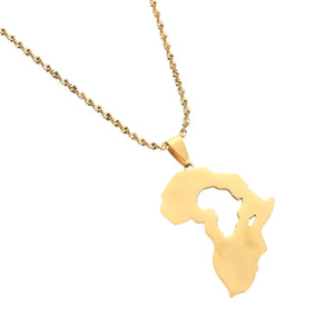 Africa Map Necklace