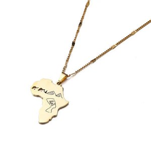 Africa Map Necklace