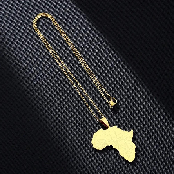 Africa Map Necklace