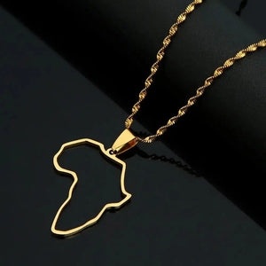 Africa Map Necklace