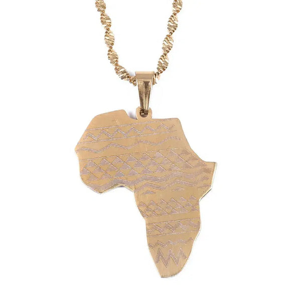 Africa Map Necklace