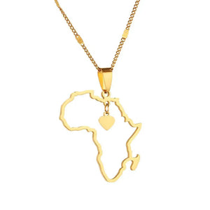 Africa Map Necklace