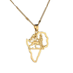 Africa Map Necklace