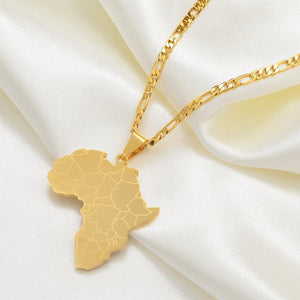 Africa Map Necklace