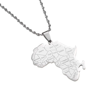 Africa Map Necklace