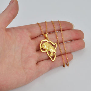 Africa Map Necklace