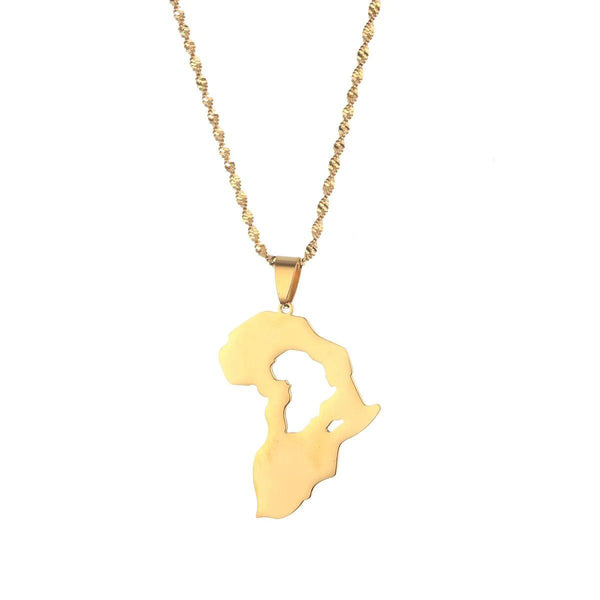 Africa Map Necklace