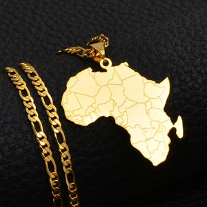 Africa Map Necklace