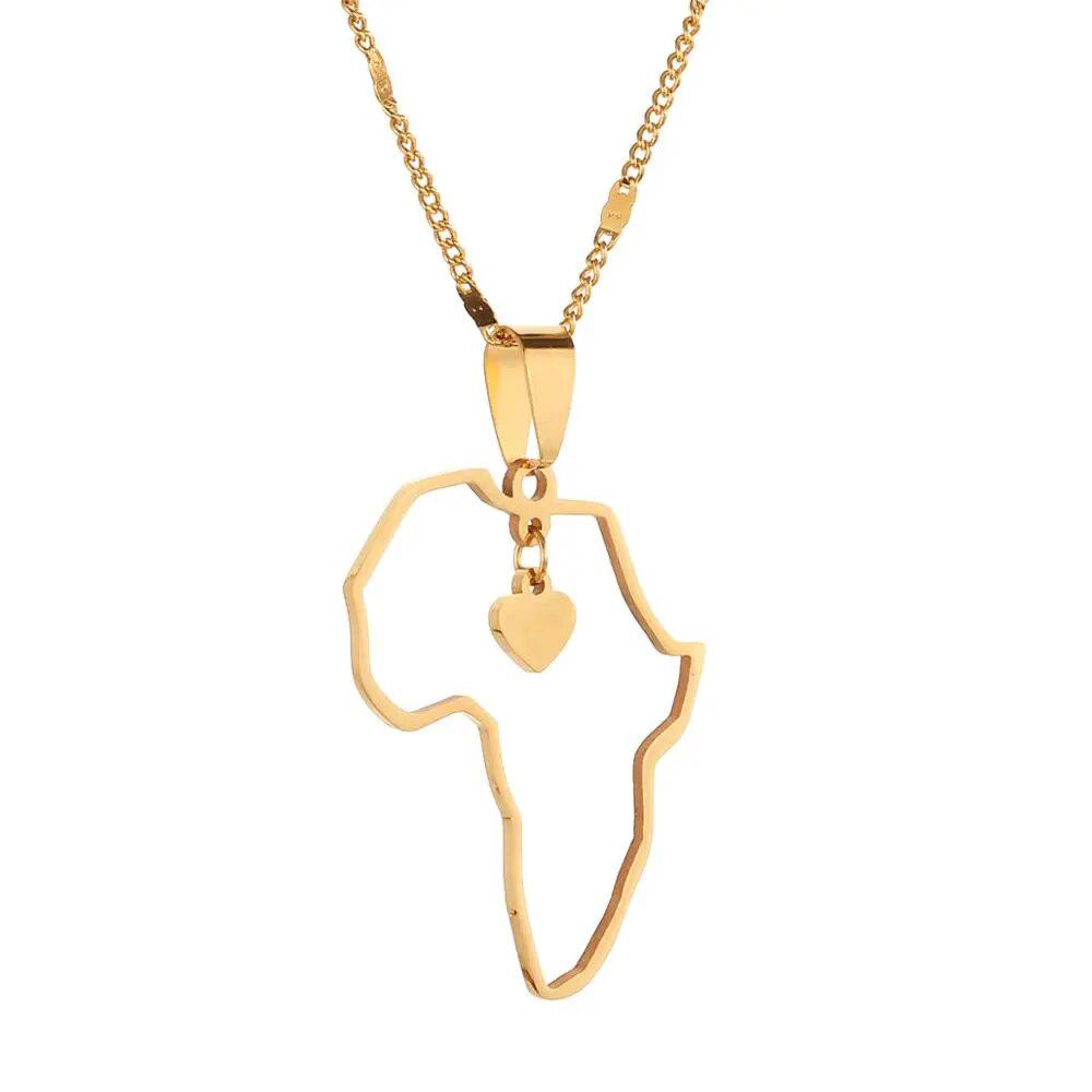 Africa Map Necklace