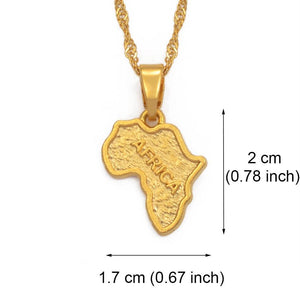 Africa Map Necklace