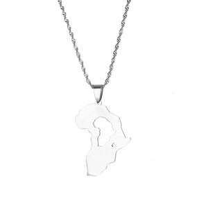 Africa Map Necklace