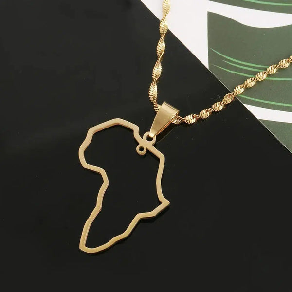 Africa Map Necklace