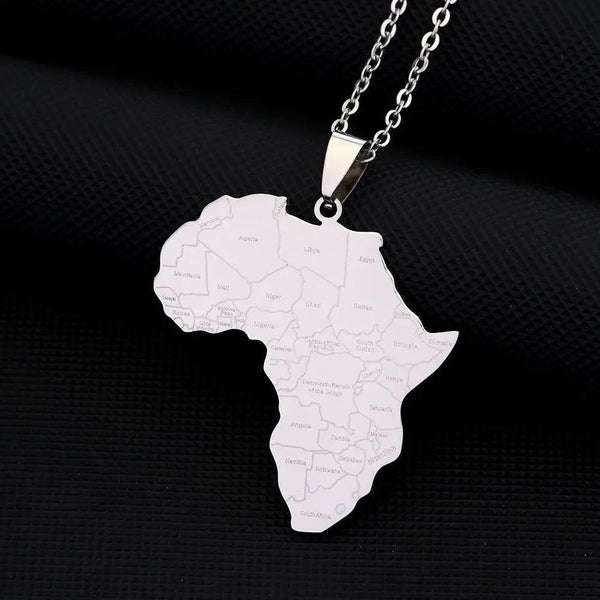 Africa Map Necklace
