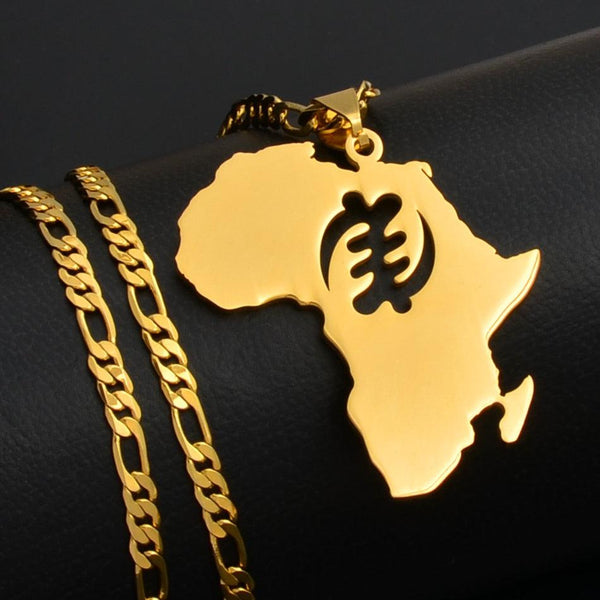 Africa Map Necklace