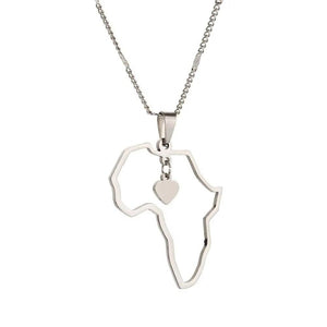 Africa Map Necklace