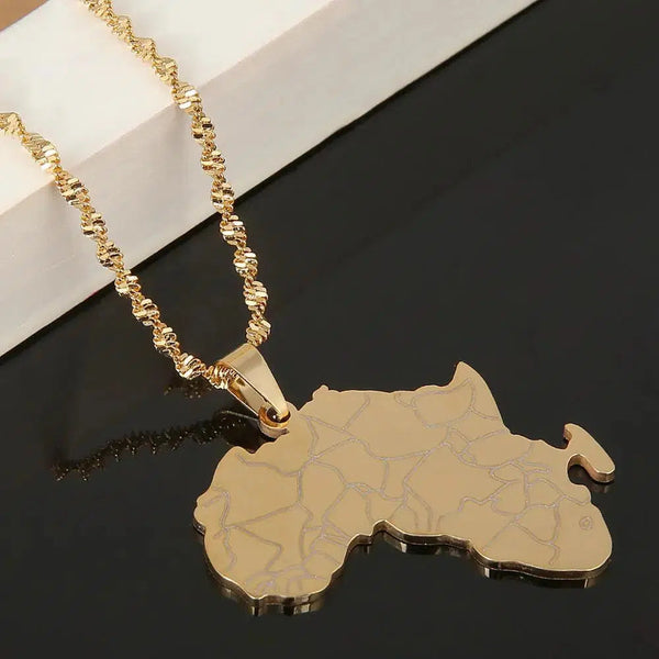 Africa Map Necklace