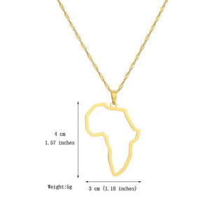 Africa Map Necklace