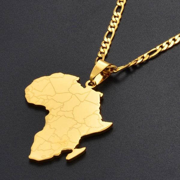 Africa Map Necklace