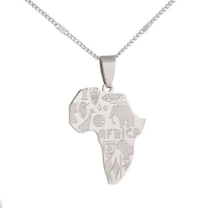 Africa Map Necklace