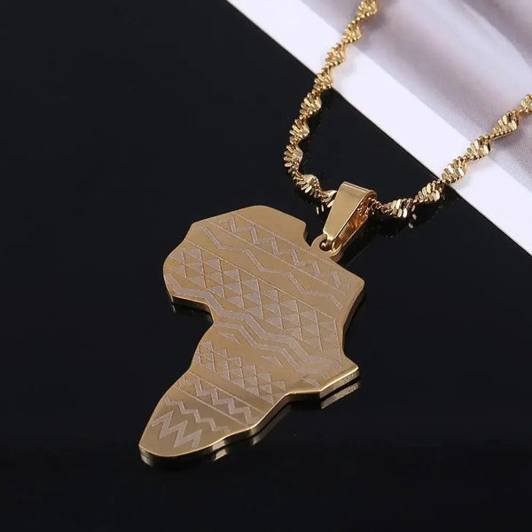 Africa Map Necklace