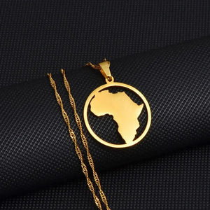 Africa Map Necklace
