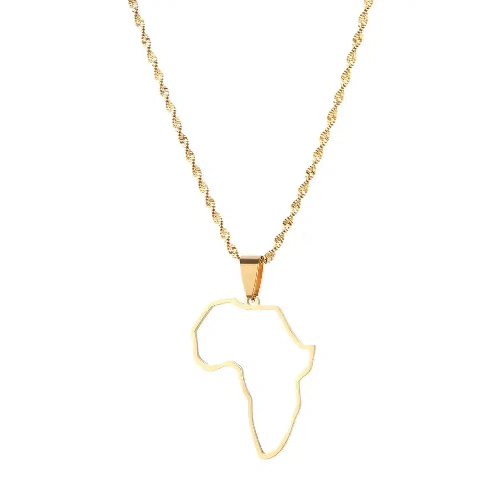 Africa Map Necklace