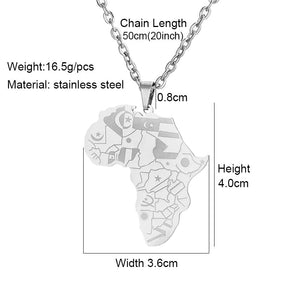 Africa Map Necklace