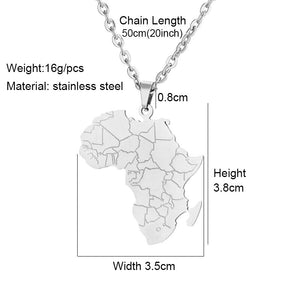 Africa Map Necklace