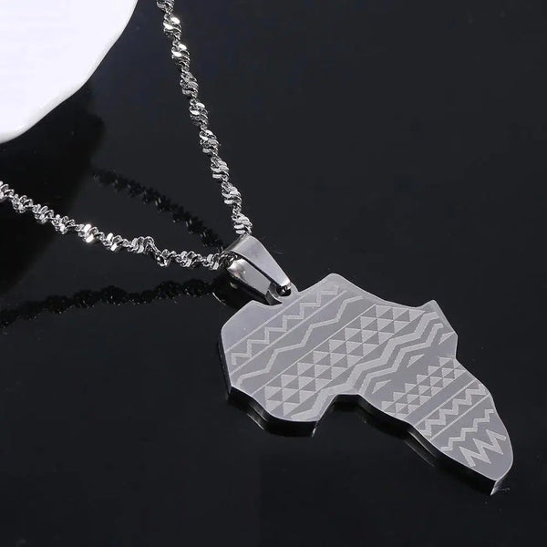 Africa Map Necklace