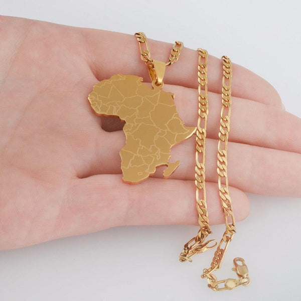 Africa Map Necklace