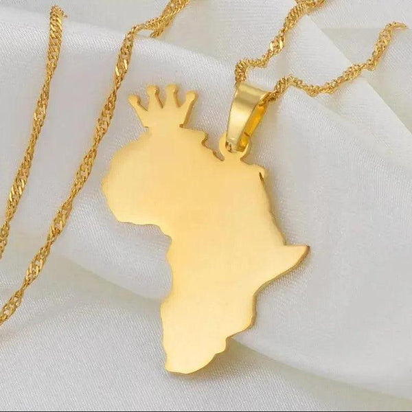 Africa Map Necklace
