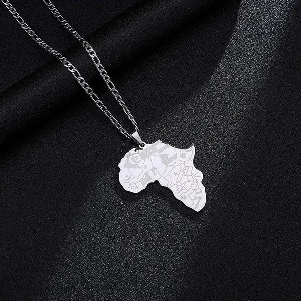 Africa Map Necklace