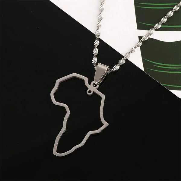 Africa Map Necklace