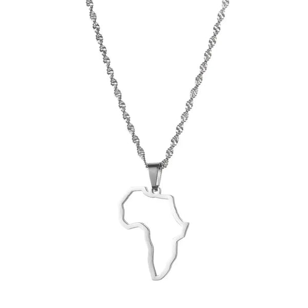 Africa Map Necklace