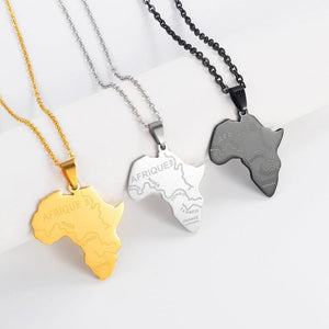 Africa Map Necklace