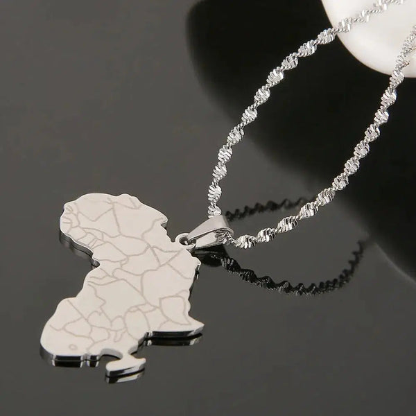 Africa Map Necklace