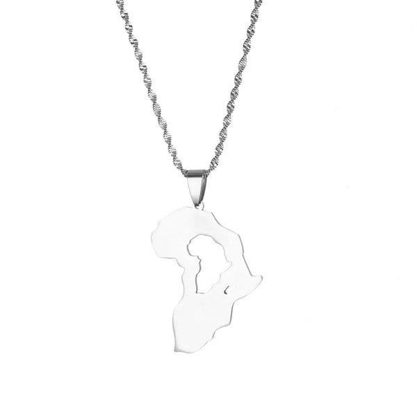 Africa Map Necklace