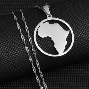 Africa Map Necklace